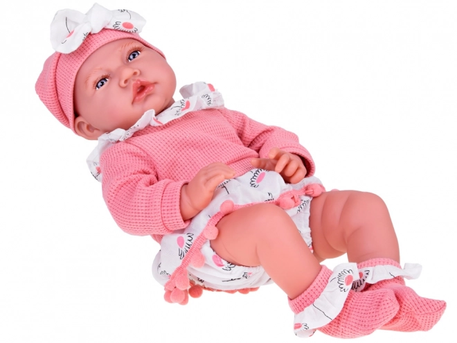 Bambola interattiva BOBAS bambina con set rosa