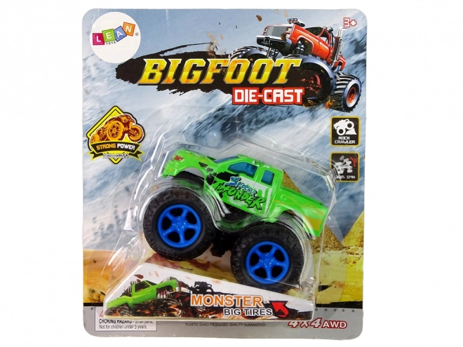 Macchina giocattolo Monster Truck con gomme in gomma e rampa