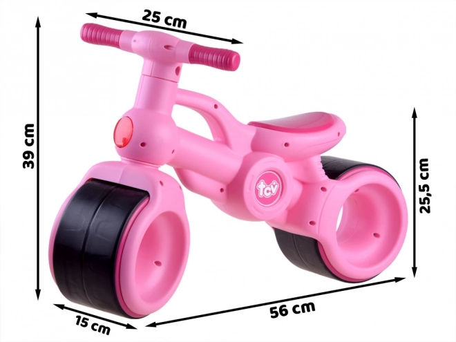 Bicicletta senza pedali rosa per bambina