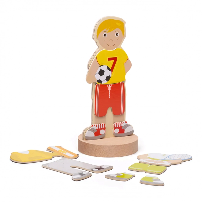 Puzzle Magnetico Abbigliamento Attività Sportive Bigjigs Toys