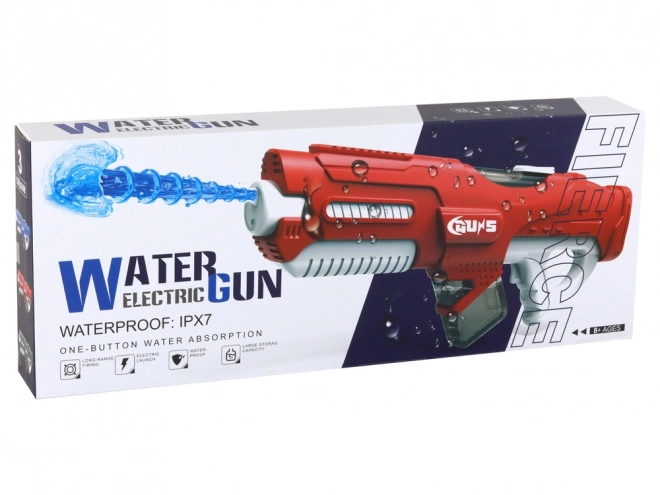 Grande pistola ad acqua grigia con occhiali