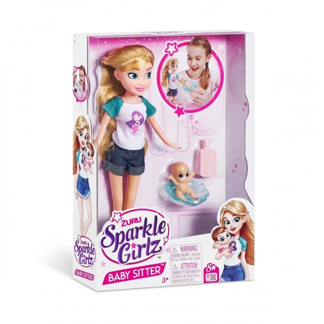 Set bambole Baby Sitter Sparkle Girlz