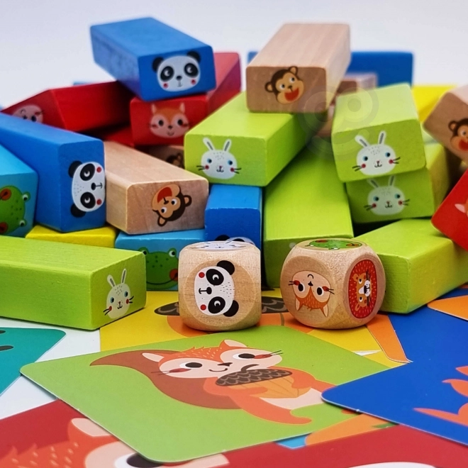 Gioco di legno Jenga Animali TOOKY TOY