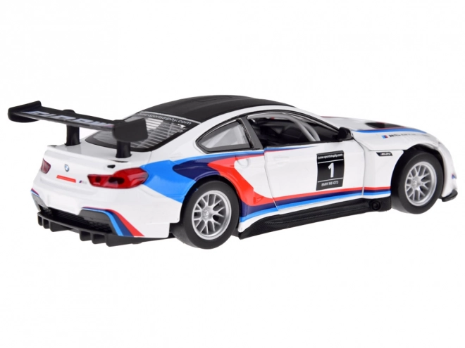 Modello in metallo BMW M6 GT3 con luce e suono in scala 1:32