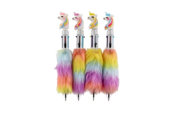 Penna unicorno in peluche 6 colori