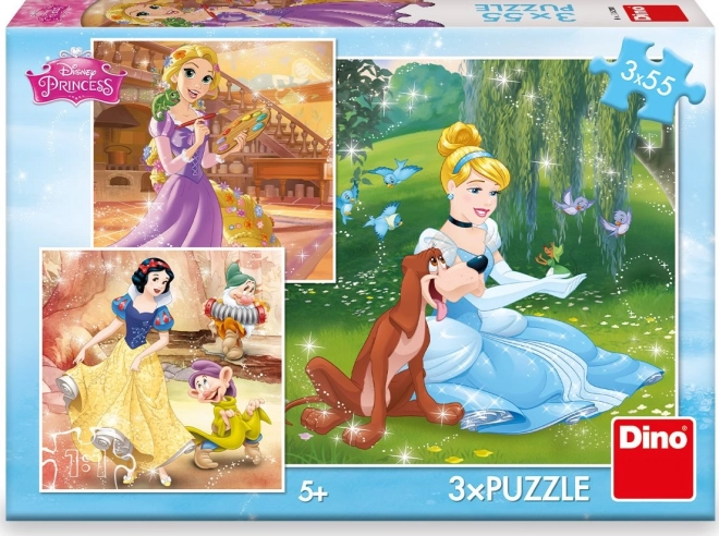 Puzzle Disney Principesse 3x55 Pezzi