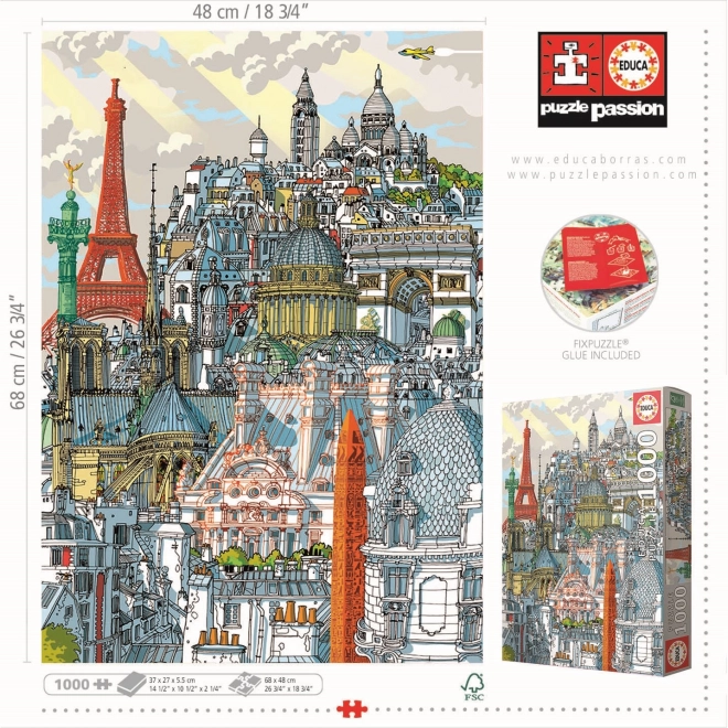 Puzzle Parigi 1000 pezzi