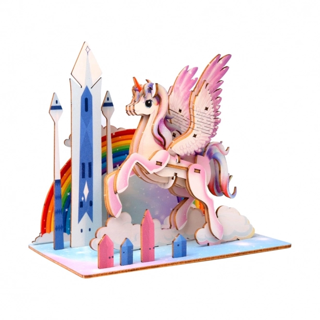 Puzzle 3D in legno Unicorno