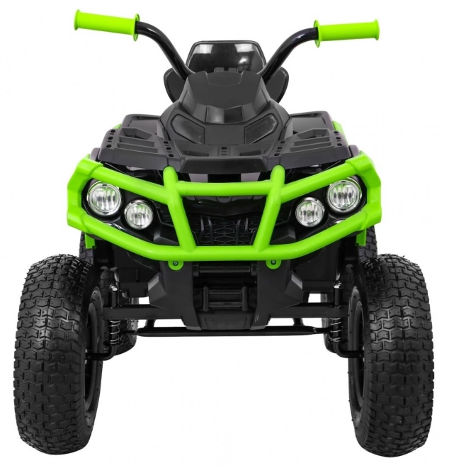 Quad per bambini ATV Air batteria quad Nero-Verde + pneumatici gonfiabili + radio MP3 + avvio lento