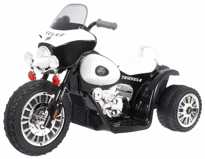 Moto Chopper Elettrico per Bambini Nero con 3 Ruote