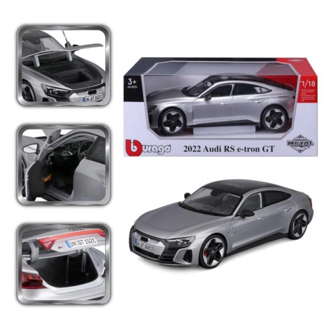 Modellino Audi RS E-tron GT Argento in scala 1:18