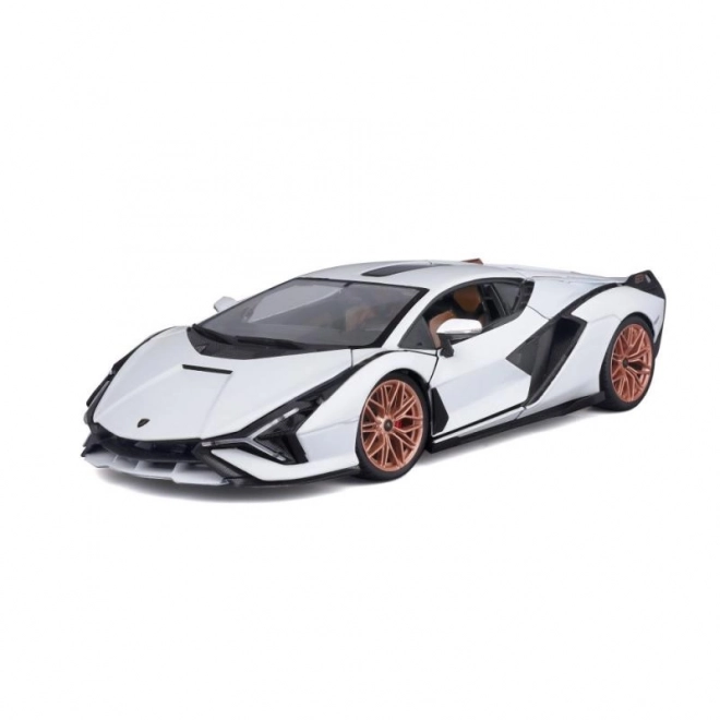 Modellino Lamborghini Sián FKP 37 Bianco/Nero 1:18 by Bburago