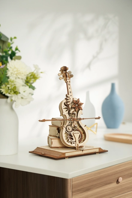 Violoncello Magico in Legno 3D con Motore Elettrico