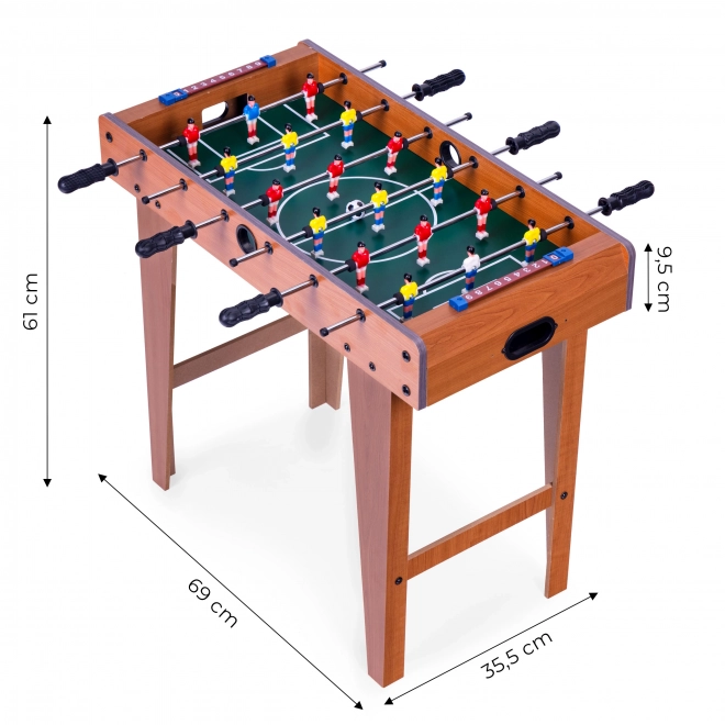 Gioco di calcio balilla in legno 69x35 cm per bambini