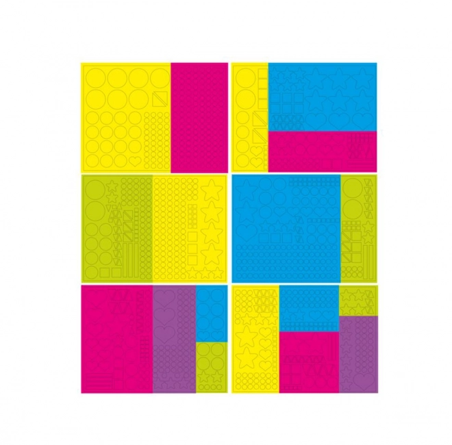 Set creativo per mosaico con adesivi a numeri e forme