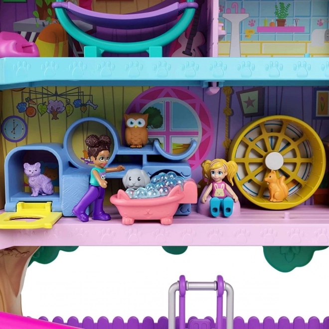 Set gioco Polly Pocket avventure animali casa sull'albero