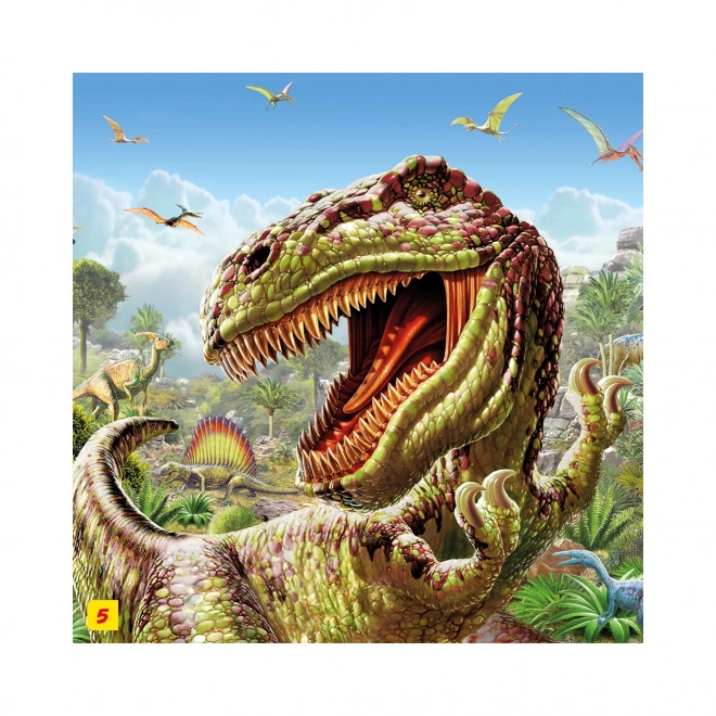 Puzzle con Figura di Dinosauro: Tyrannosaurus Rex 60 Pezzi