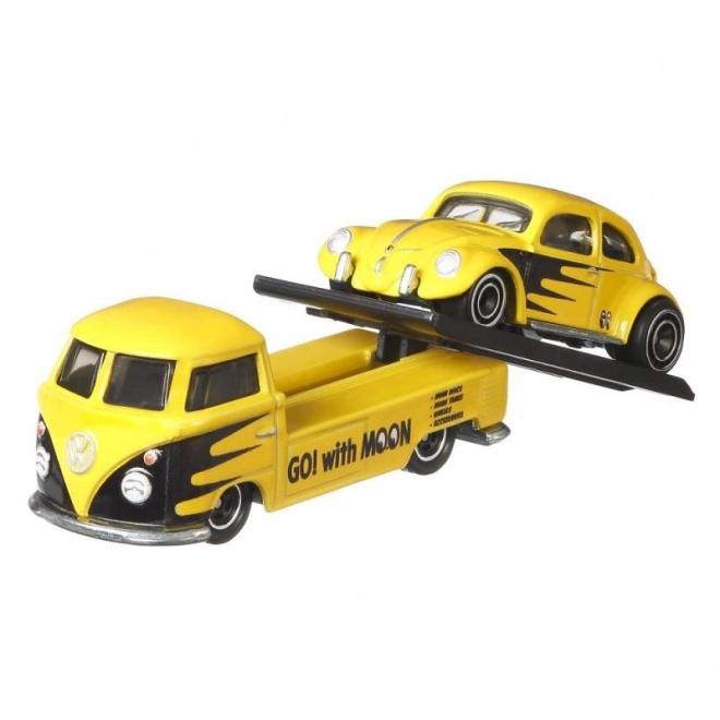 Camion Hot Wheels con auto da corsa