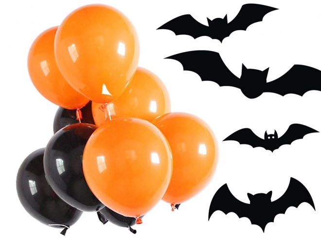 Set di palloncini di Halloween nero e arancione 20 pezzi