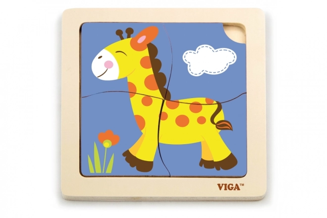 Puzzle in legno con giraffa