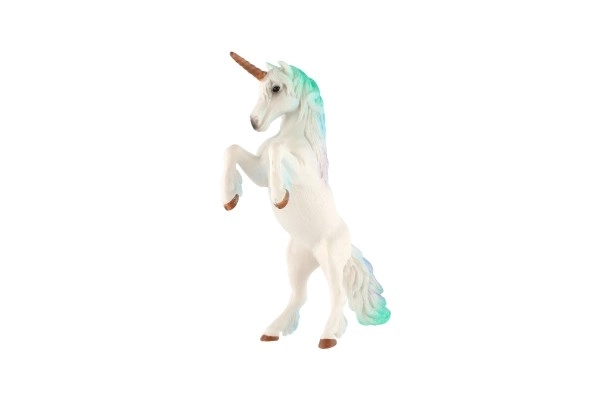 Unicorno Bianco-Blu Zooted in Plastica 18cm in Sacchetto