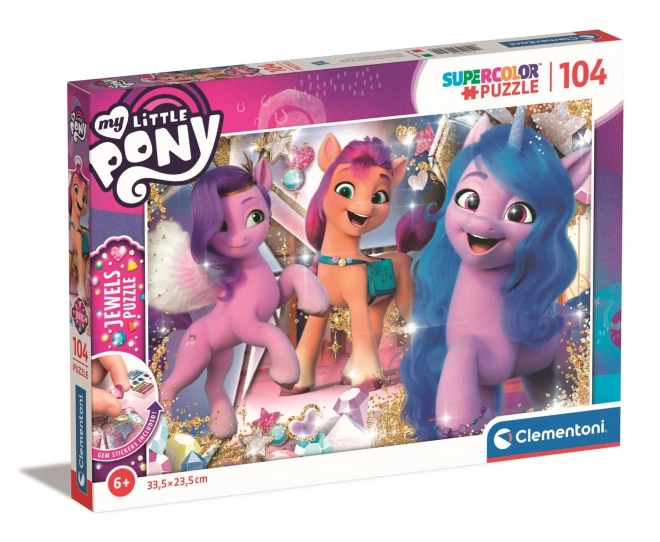 Puzzle con gemme My Little Pony 104 pezzi