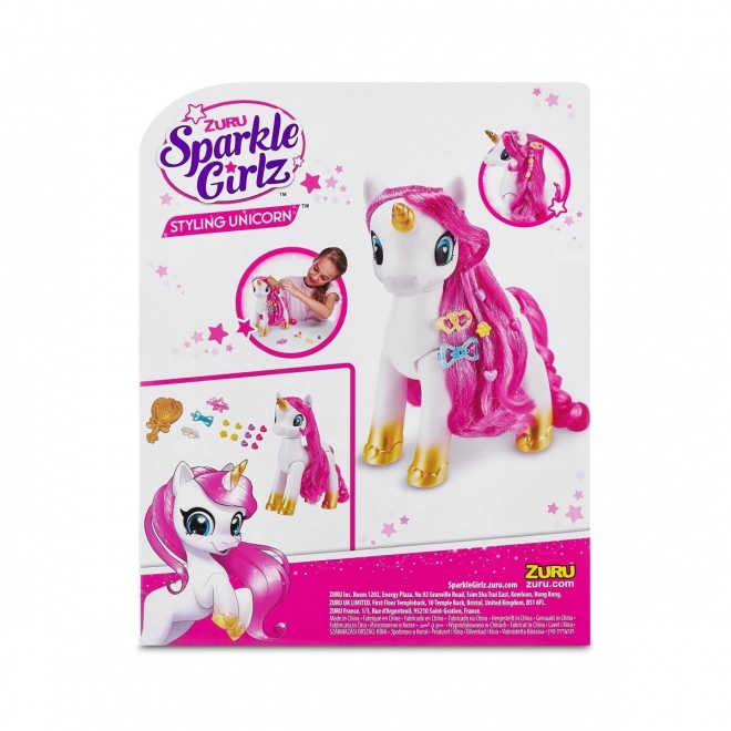 Figurina unicorno sfavillante Sparkle Girlz