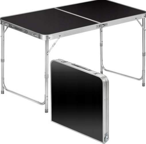 Tavolo da campeggio pieghevole con altezza regolabile 120x60 cm