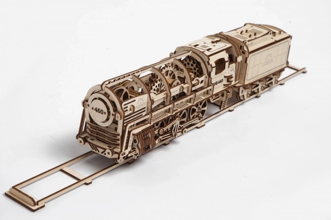 Puzzle meccanico in legno 3D locomotiva a vapore Ugears