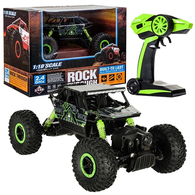 Auto telecomandato RC Rock Crawler blu – verde