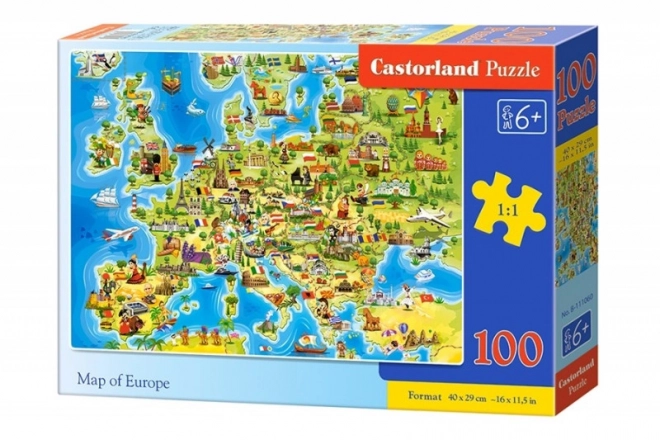 Puzzle 100 pezzi Mappa dell'Europa