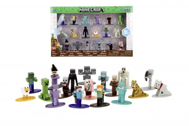 Set di nanofigurine da collezione MINECRAFT in metallo, serie 12