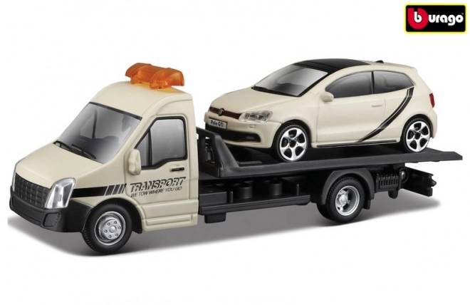 Camioncino Rimorchio e VW Polo GTI Bburago