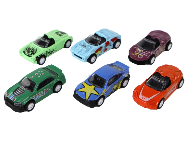 Collezione colorata di 6 automobiline 1:64