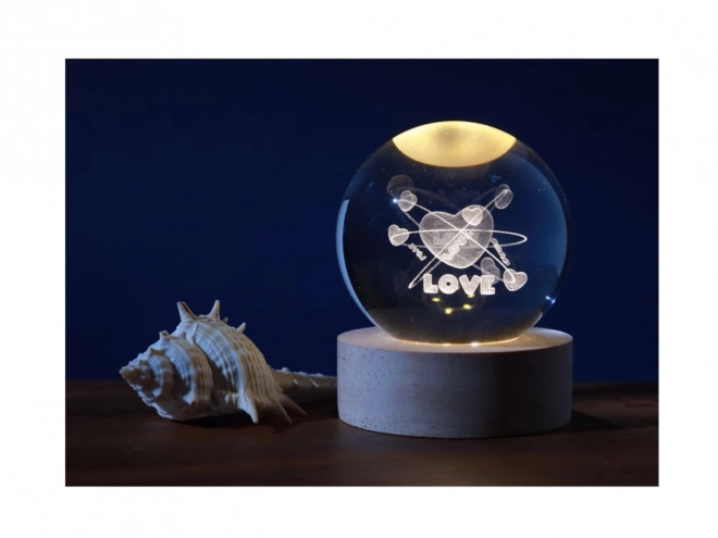 Lampada di cristallo Love 6 cm