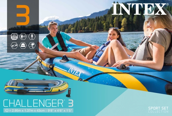 Gommone Intex Challenger 3 con Pompa e Remi