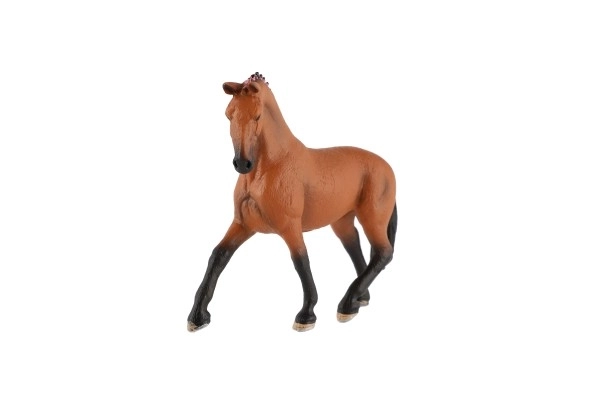 Cavallo marrone Zooted in plastica 13cm in sacchetto