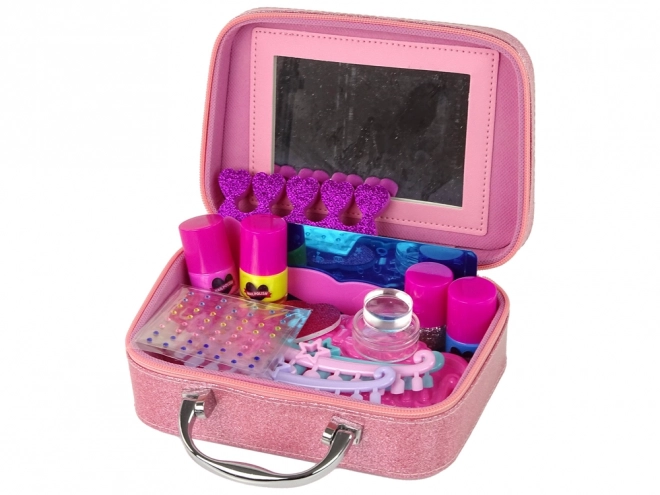 Set Unghie in Valigetta Glitter Rosa