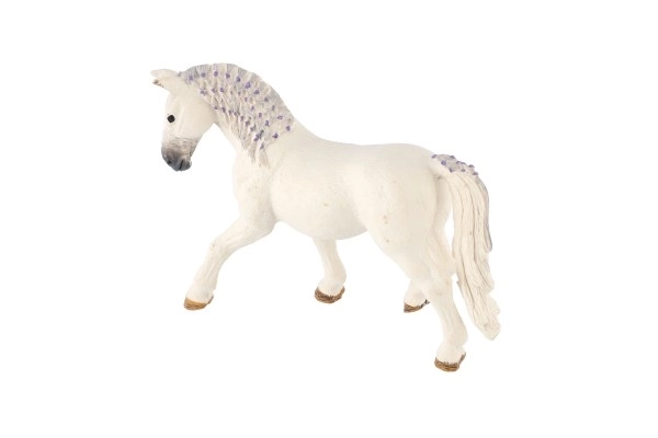 Cavallo Bianco Zooted in Plastica 13 cm in Sacchetto