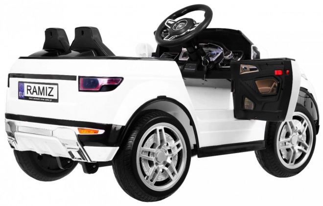 Automobilina elettrica sportiva Rapid Racer bianco