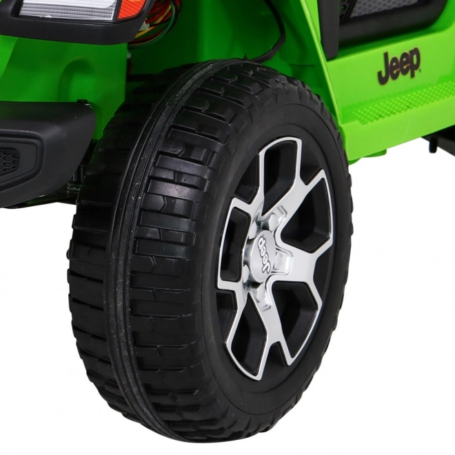 Jeep Wrangler Rubicon batteria per bambini Verde + Telecomando + Radio MP3 LED + Ruote EVA