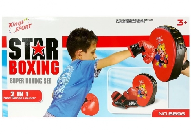 Set da Boxe Guanti e Scudo per Bambini