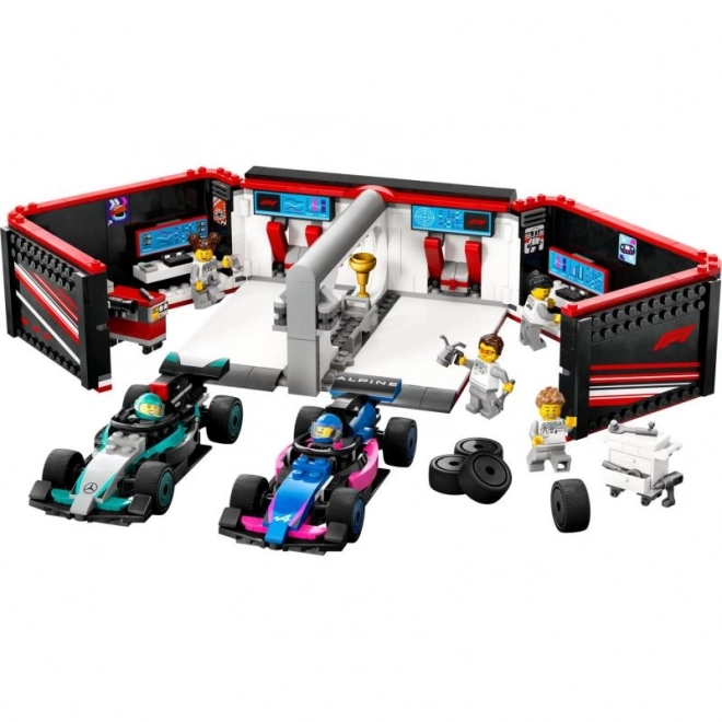 Garage e bolidi Mercedes-AMG e Alpine LEGO City