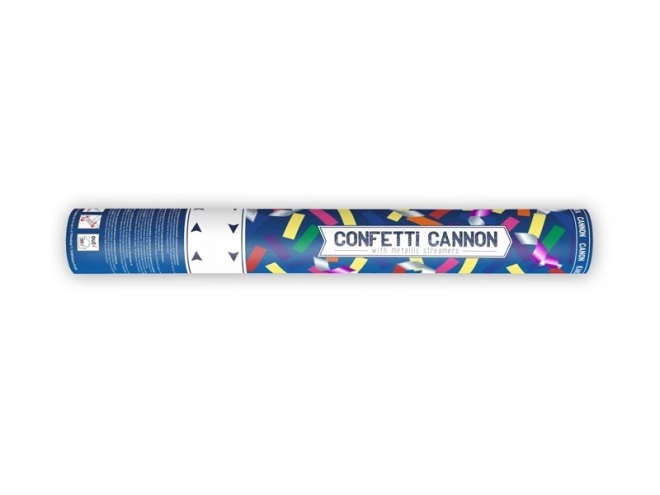 Cannone spara coriandoli in metallo 40 cm