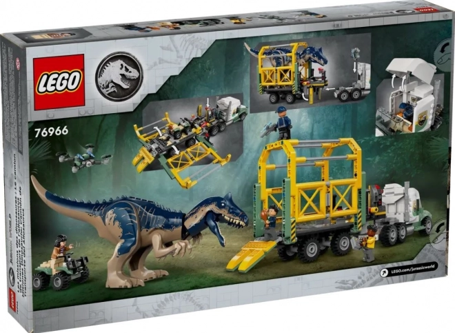 Lego Jurassic World - Camion da trasporto Allosauro