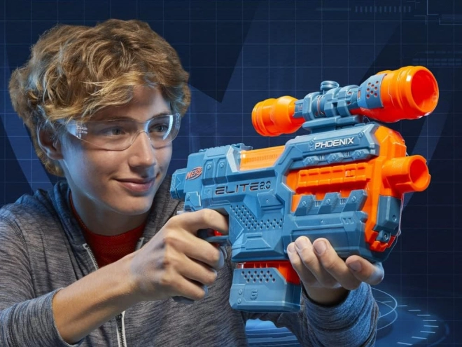 Blaster automatico con mirino e dardi Nerf Elite 2.0 Phoenix