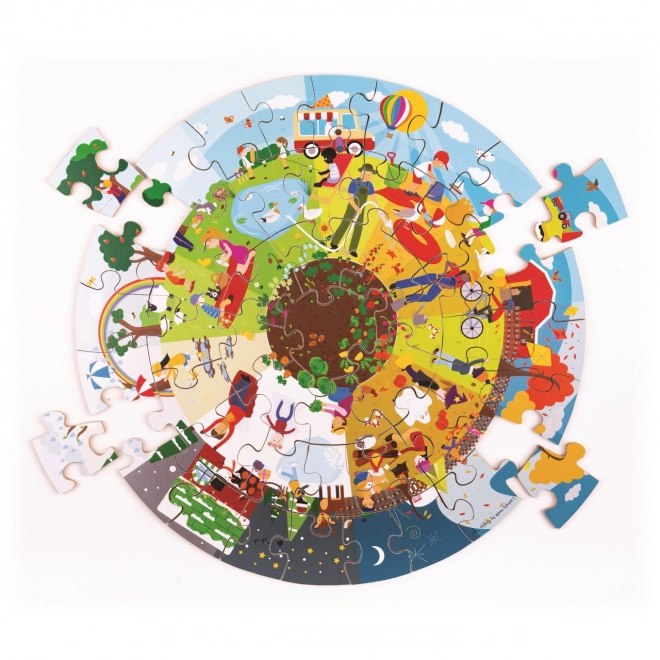 Puzzle Pavimento Rotondo Quattro Stagioni Bigjigs Toys