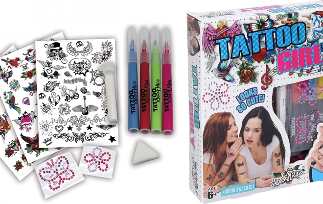Set di tatuaggi con pennarelli