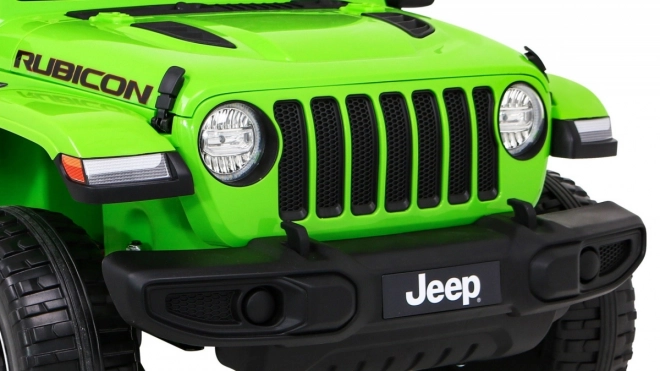 Jeep Wrangler Rubicon batteria per bambini Verde + Telecomando + Radio MP3 LED + Ruote EVA