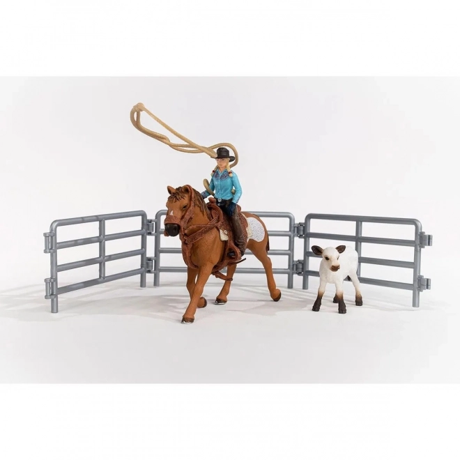 Set figure Cowboy e Cattura con Lazo Farm World